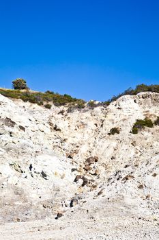 Pozzuoli, Italy. Solfatara area, volcanic crater still in activity.