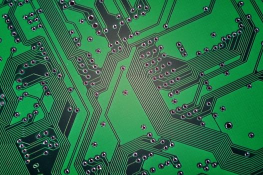 Close-up of a circuit board from a computer