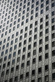 Facade of a steel building in Manhattan, New York