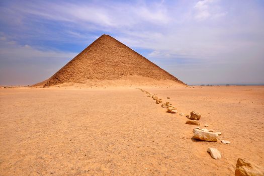 The Red Pyramid , in Dashur , Egypt, also known as Memphis
