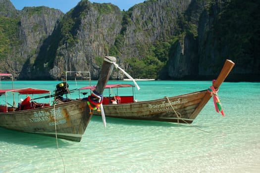 Maya Bay, in Thailand, also know as 'The Beach'