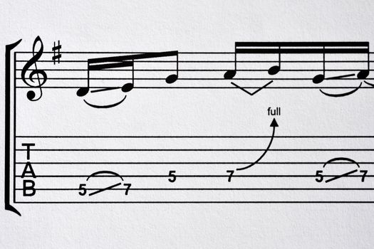 Guitar tablature