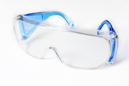 Safety glasses, used to protect the eyes, isolated on a white background