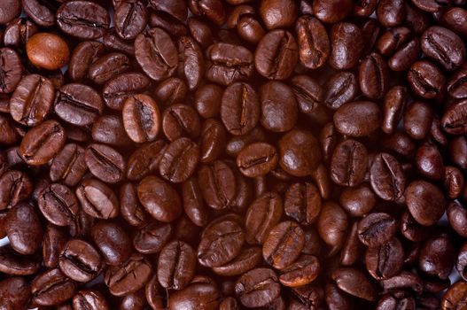 Background made of coffee beans.