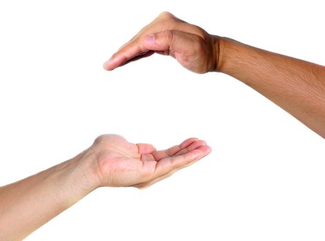 Two hands facing each other, representing protection