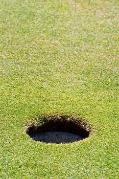 Golf hole on a golf course