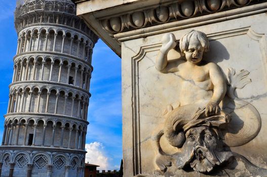 The leaning tower of Pisa, in Italy