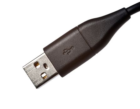 USB cable with blue background and a bit stream behind
