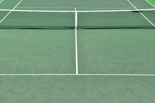 Detail of a tennis court