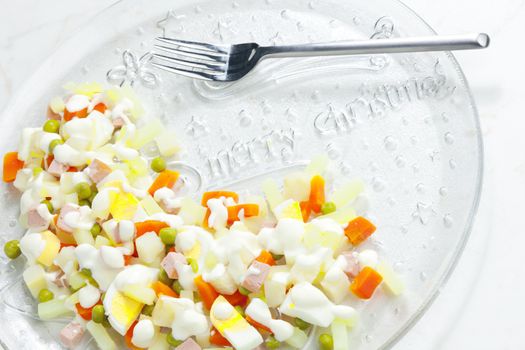 traditional Czech Christmas potato salad