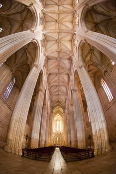 interior of Santa Maria da Vitoria Monastery, Batalha, Estremadura, Portugal