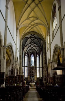 interior of church of St. Egidius, Bardejov, Slovakia