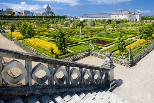 Villandry Castle's garden, Indre-et-Loire, Centre, France