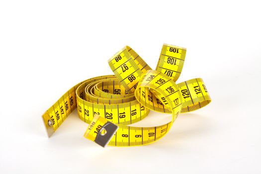 yellow measure tape with scale in centimeters