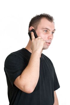young man talking to someone with his cellphone