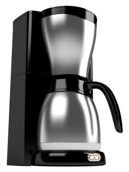 Cofee machine elegant isolated on white background