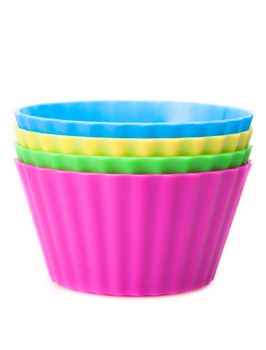 Colorfull muffin and cupcake molds