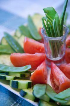 Colorfull and fresh veggies platter