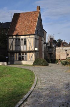 Half-timbered house, traditional French architecture, in Beauvais.