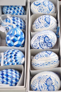 There are colored and decorated eggs from Czech republic.