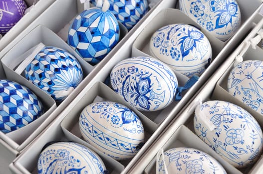 There are colored and decorated eggs from Czech republic.