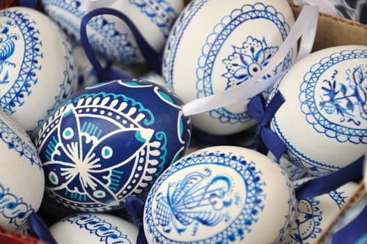 There are colored and decorated eggs from Czech republic.