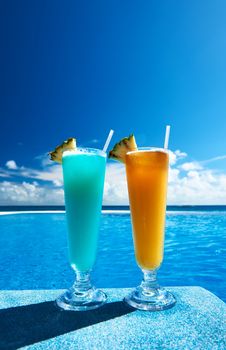 Cocktails near the swimming pool