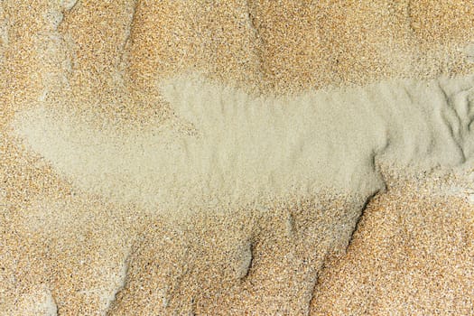 patterns of erosion of sand in the background