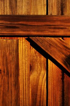 Close detail of a backyard wooden fence boards.