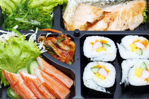 Traditional Japanese Food Set, close-up