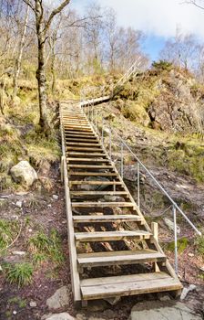 picture of a man made stairway in nature