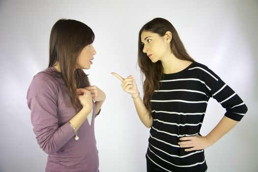 Girl discussing and fighting with each other