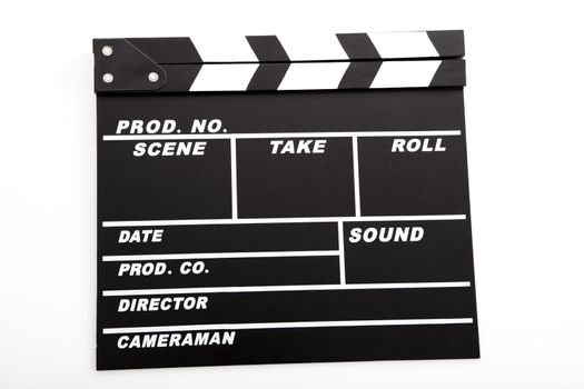 Picture of a Clapboard isolated on a white background