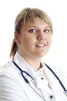 portrait of a woman doctor with stethoscope