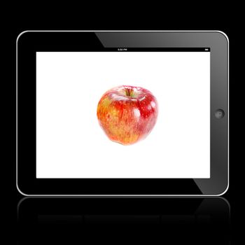 ipad tablet computer isolated on black background