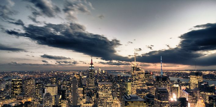 Tall Skyscrapers in Manhattan - New York City, Exterior View