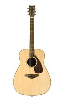 Yamaha acoustic guitar against white background