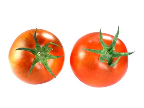 Fresh Red tomatoes on white background