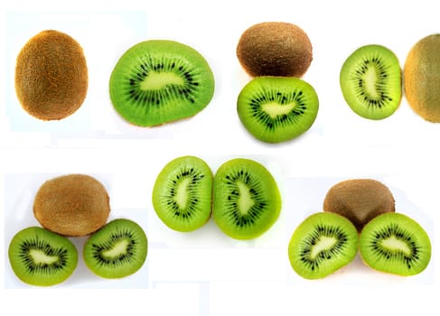 Fresh kiwi on a white background