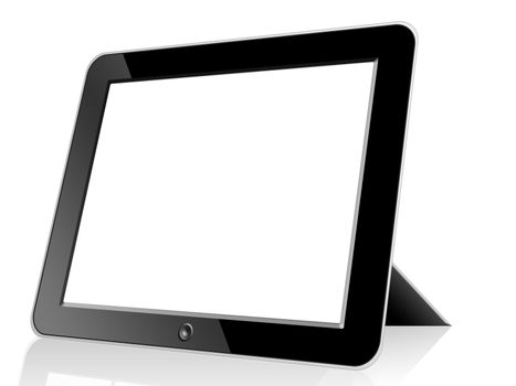 Black blank Digital LCD Frame isolated on white background.