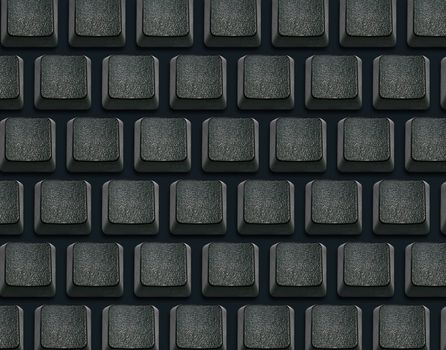 Keyboard with blank buttons or keys.