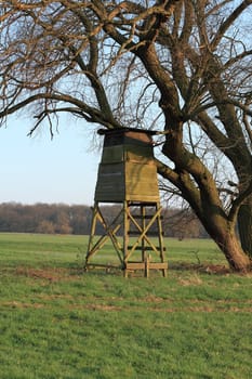 Hunting pulpit in a floodplain