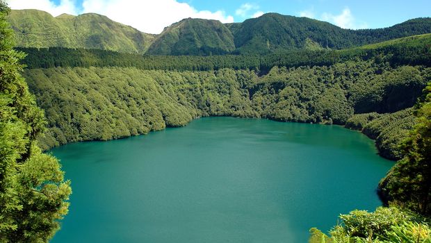 Santiago Lagoon, in Sao Miguel Island, Azores, Portugal 