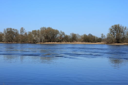 Elbe river in early spring