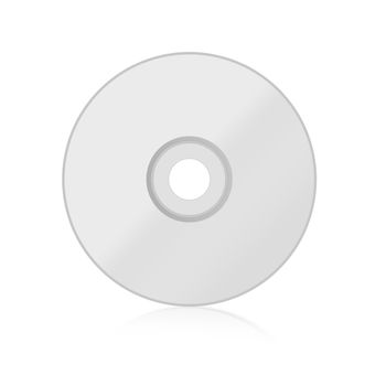 front view of Blank compact disk cover white.