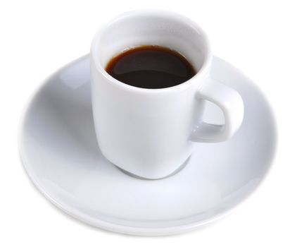 Coffee cup with coffee in a white background