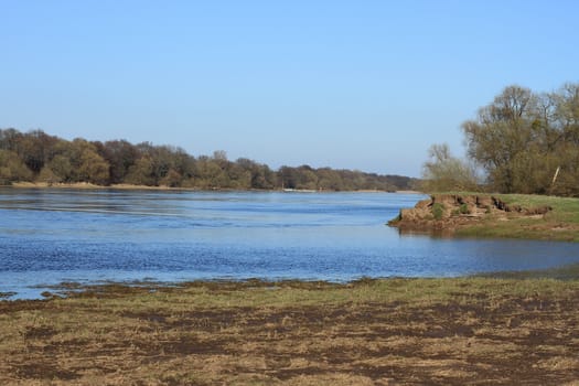 Elbe river in early spring