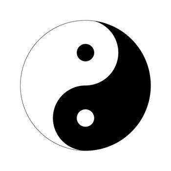 Yin Yang Day Night opposite or contrary forces