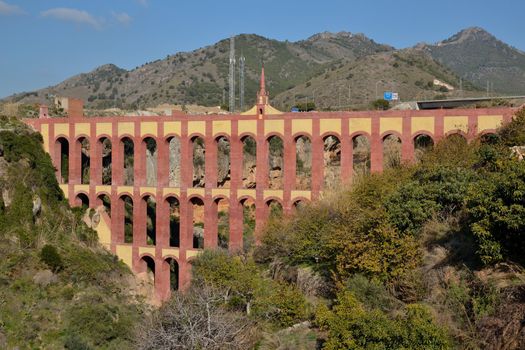 Old aqueduct in Nerja, Costa del Sol, Spain