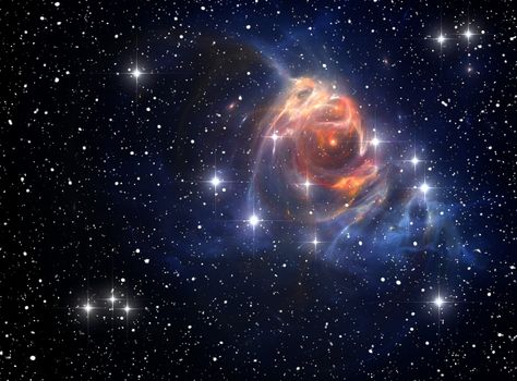 Colorful space star nebula